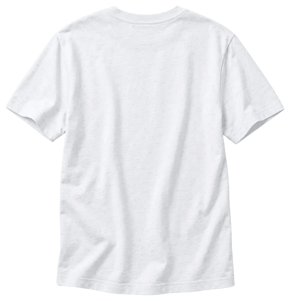 Men's Hybrid Fitted — Solid White Blend, back flat