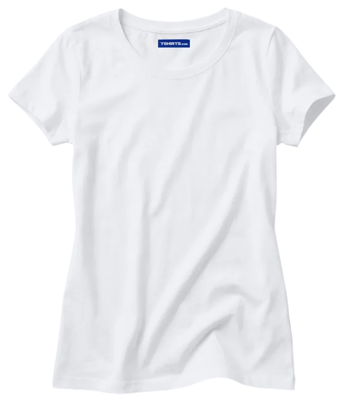 Women's Cotton Fitted — White, front flat