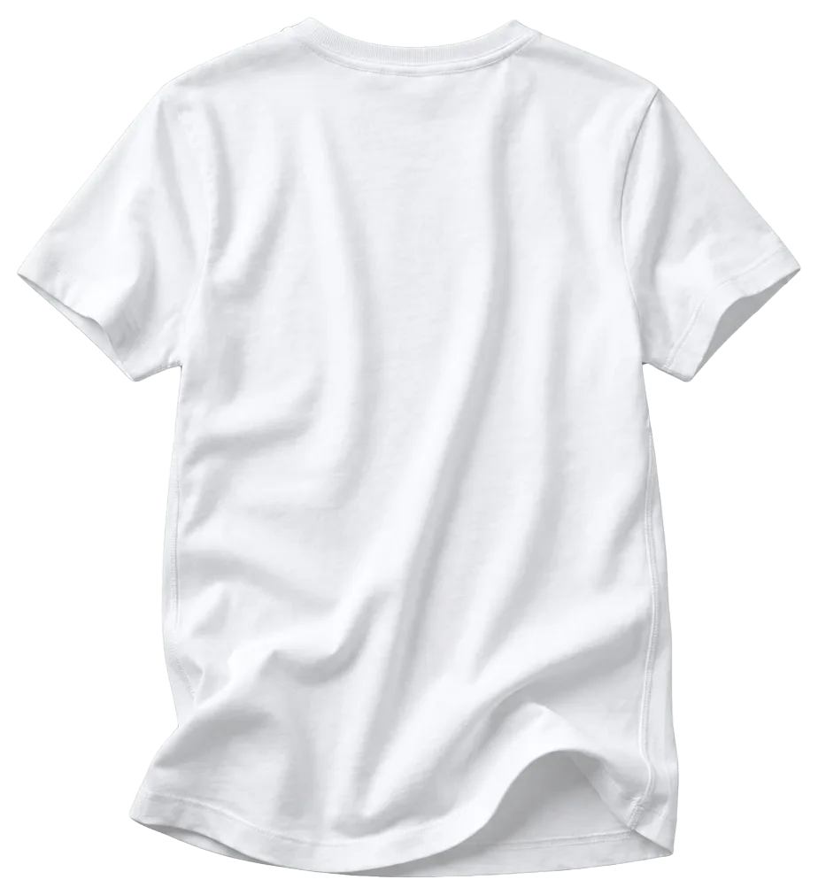 Women's Hybrid Fitted — White, back flat