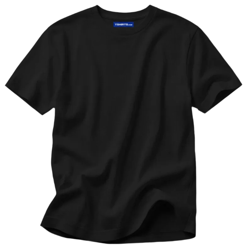 Men's Cotton Relaxed — Pitch Black, front flat