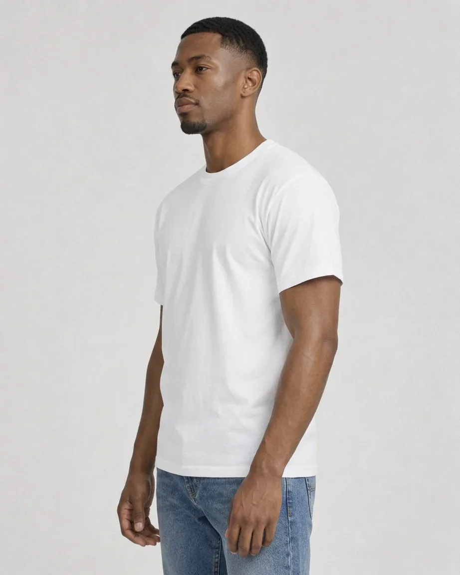 Men's Hybrid Relaxed, side fit on model in the original shoot color