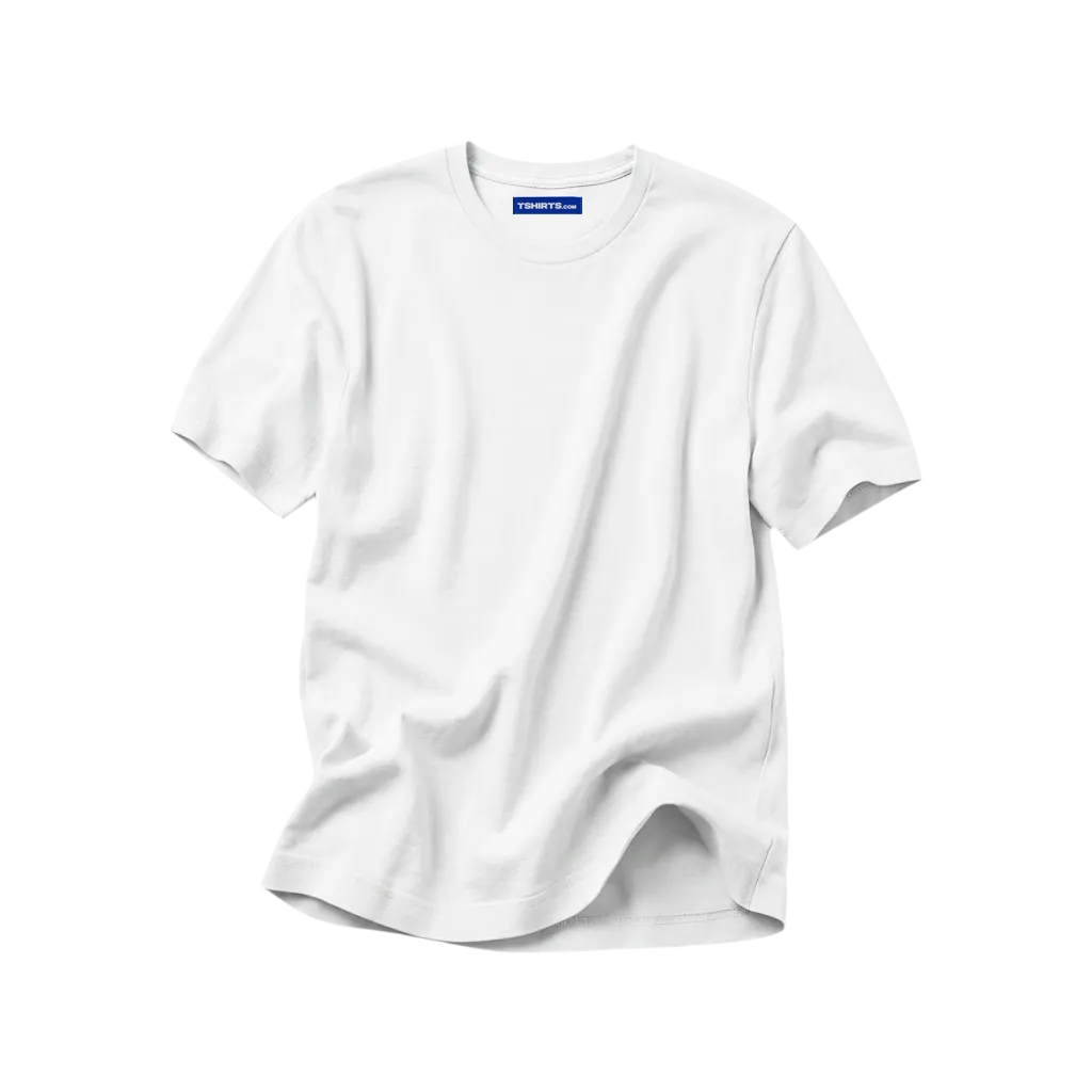 Men's Cotton Fitted — White, front flat Men's Cotton Fitted — White, front flat