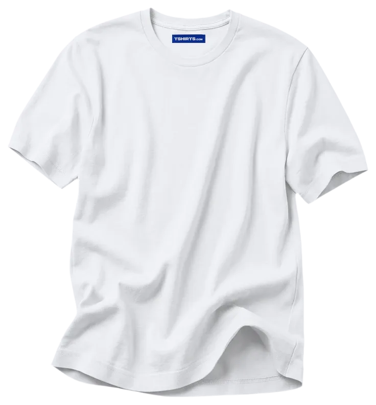 Men's Cotton Fitted — White, front flat