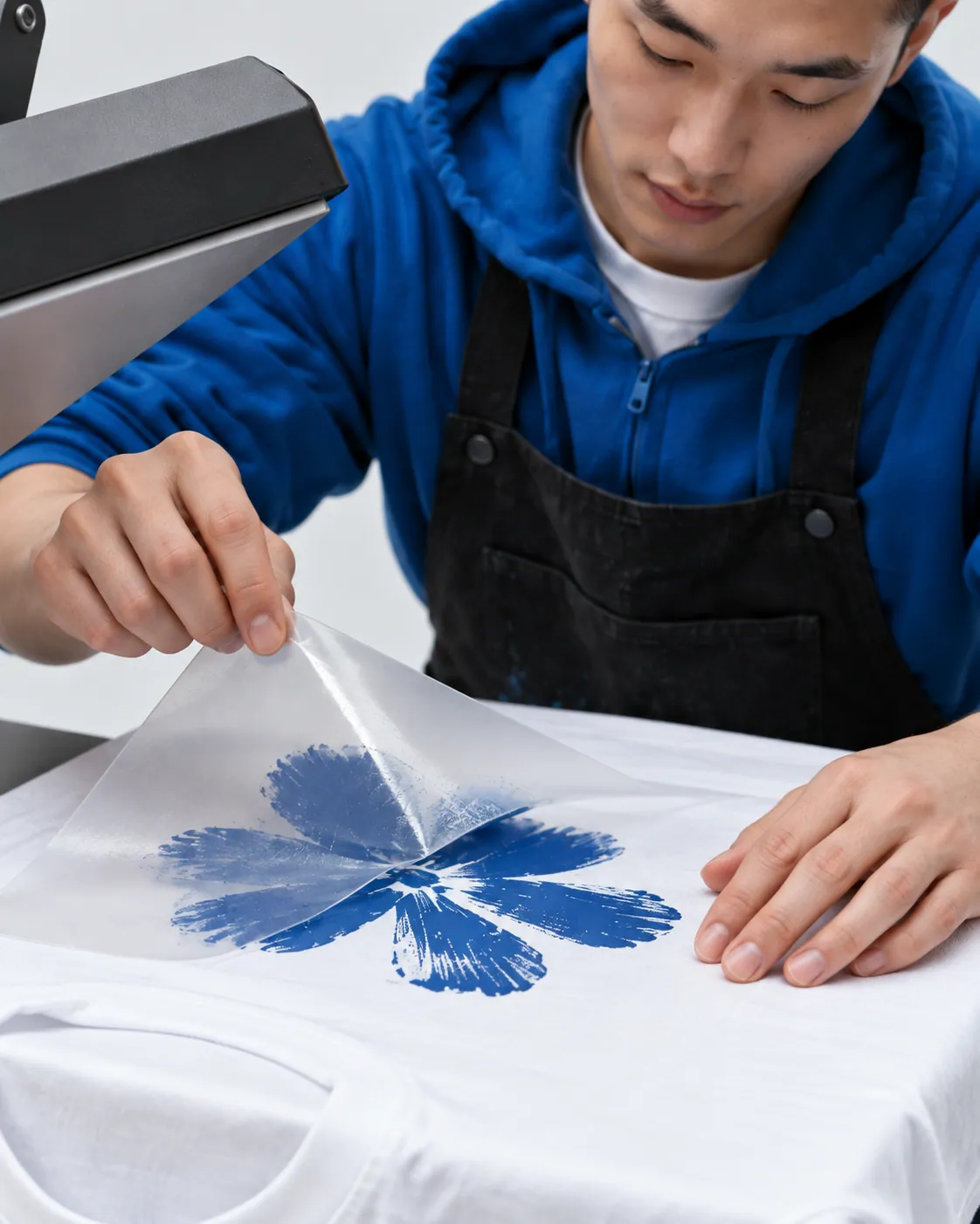 Peeling a finished transfer