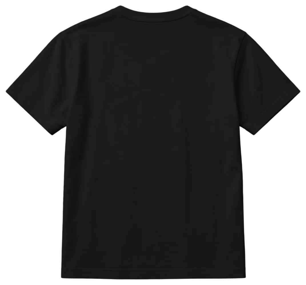 Men's Cotton Relaxed — Pitch Black, back flat
